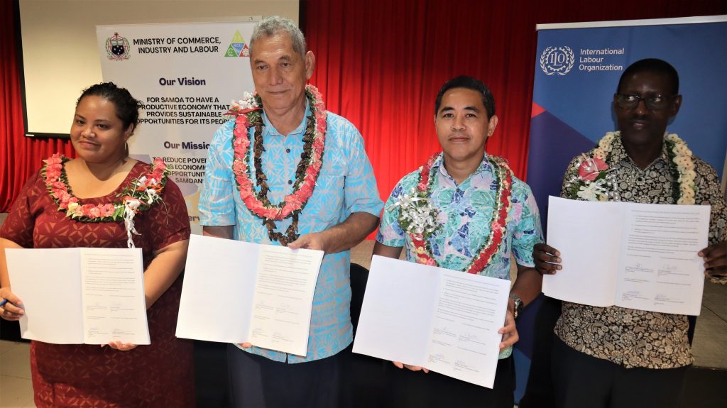 ILO AND SAMOA TRIPARTITE FORUM SIGN MOU ON SAMOA’S DECENT WORK COUNTRY PROGRAMME